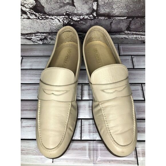Caporicci Ivory Leather Casual Penny Loafers Driving Shoes Men’s Sz 42EU/9M US - Picture 14 of 16